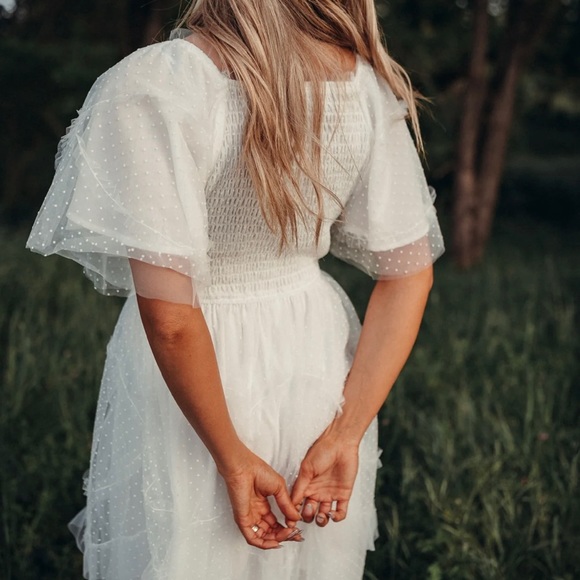 IVORIE KAI Camille white dress Size: SMALL - Picture 3 of 7